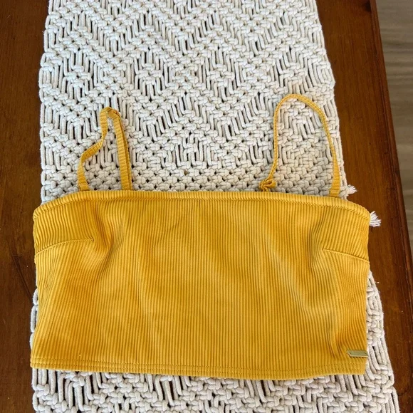 Roxy Yellow Mind of Freedom Ribbed Crop Top - Picture 5 of 6